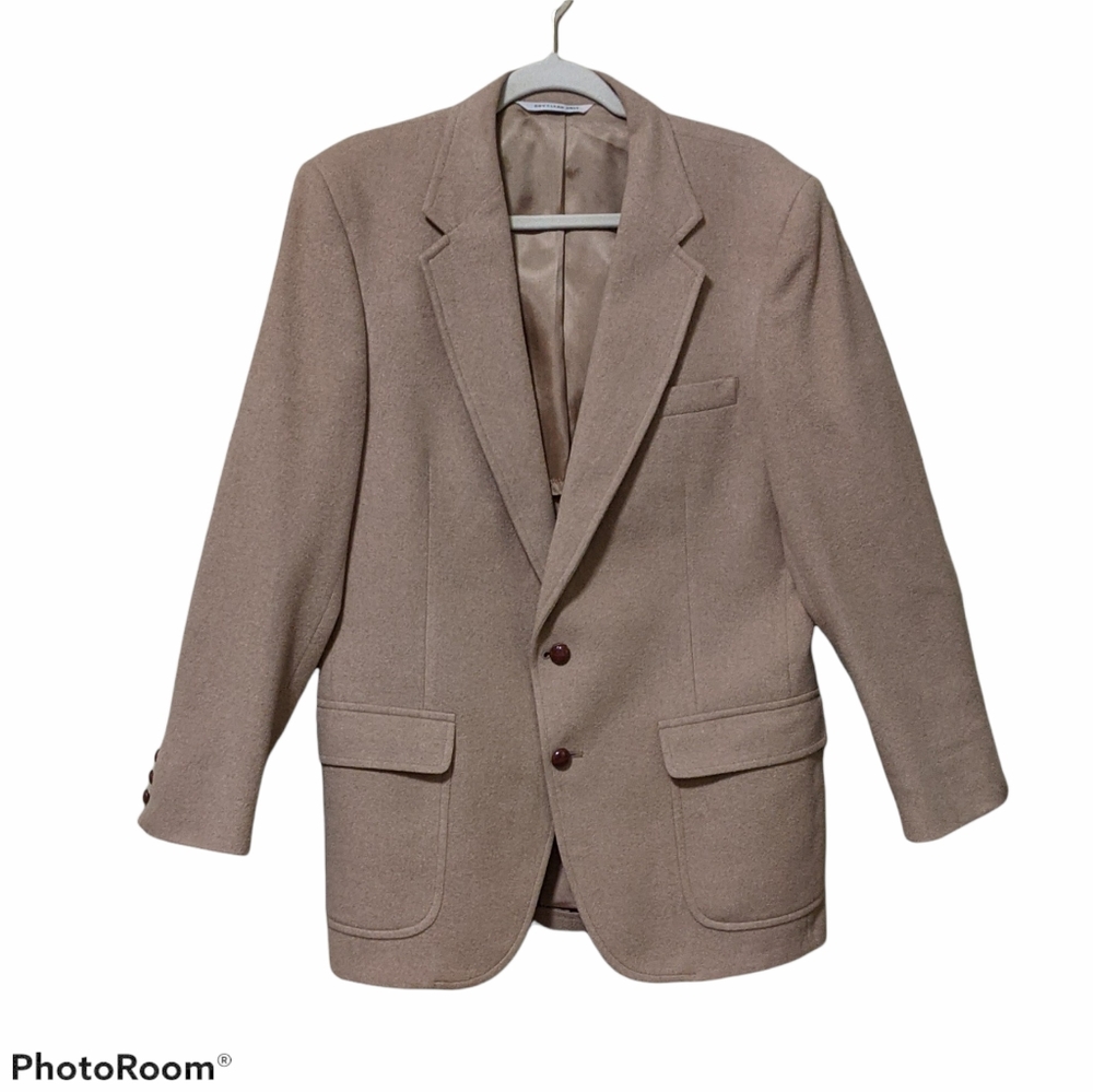 Barrista camel hair blazer measurements in photos